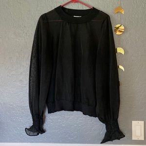 LEAVES TODAY-MAKE OFFER: H&M Sheer Trumpet Sleeve Top